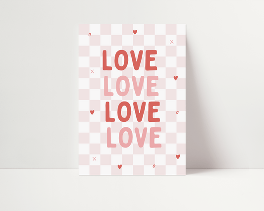 LOVE LOVE LOVE Valentines Print