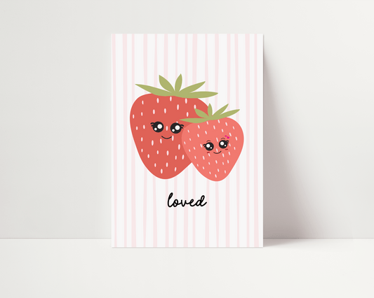 Strawberry Art Print - Loved