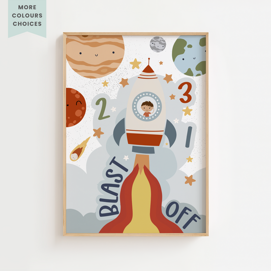 Personalised Space Print – Custom Character - Classic