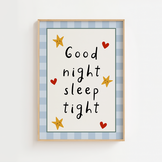 Good Night Sleep Tight Nursery Prints