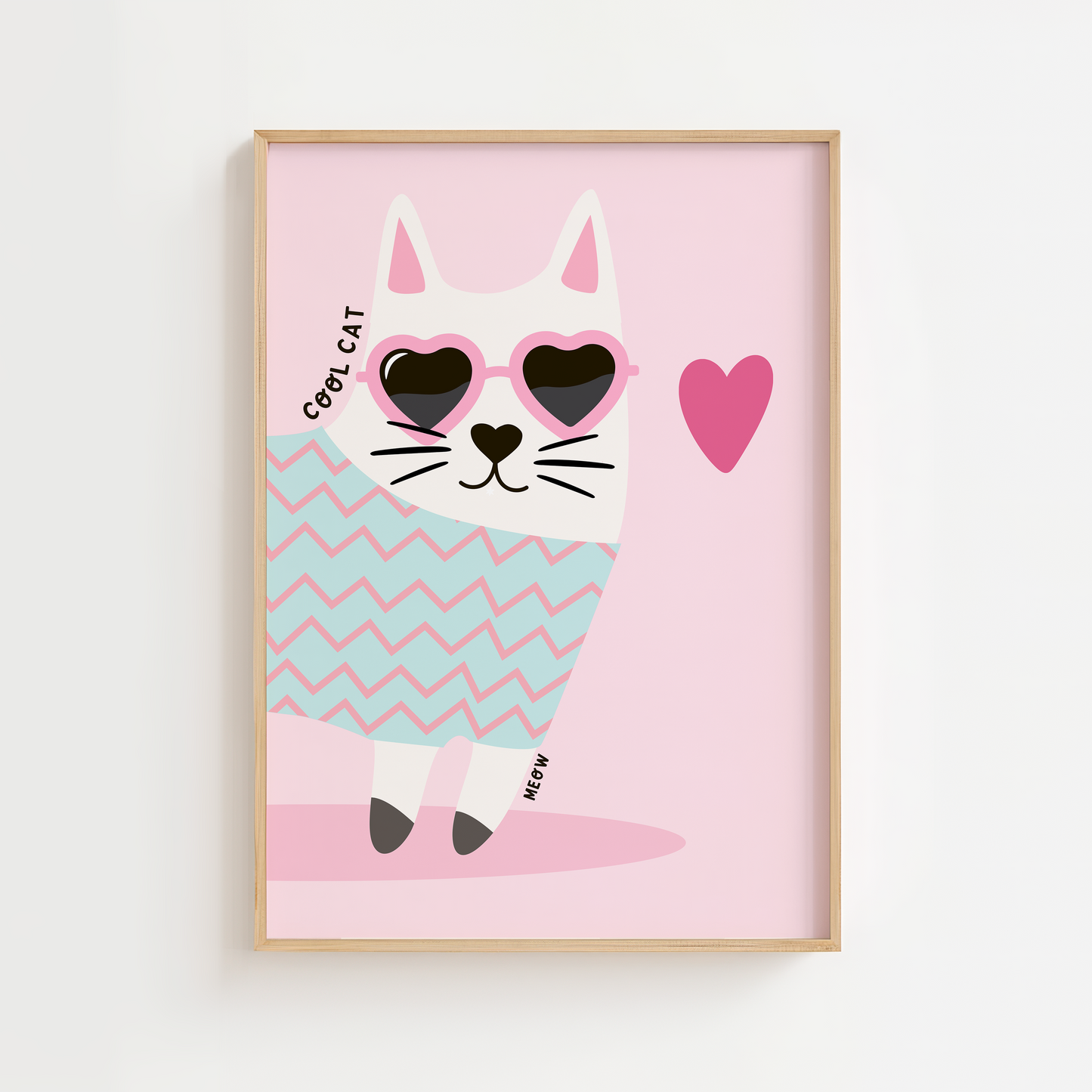 Cool Cat Sunglasses Print