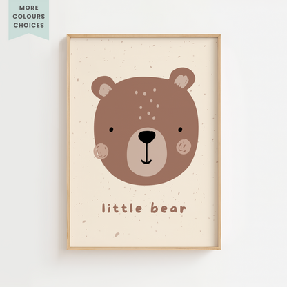 Personalised Little Bear Nursery Print