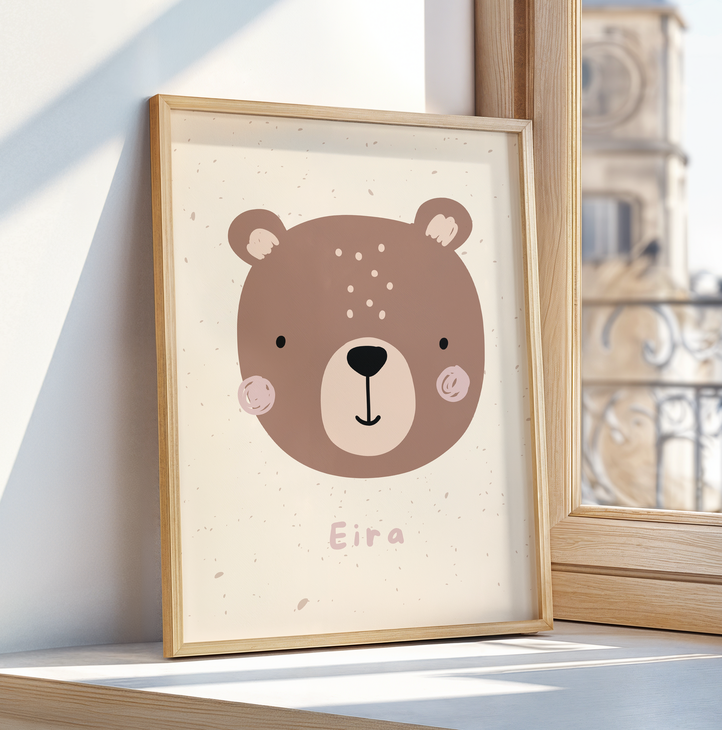 Personalised Little Bear Nursery Print