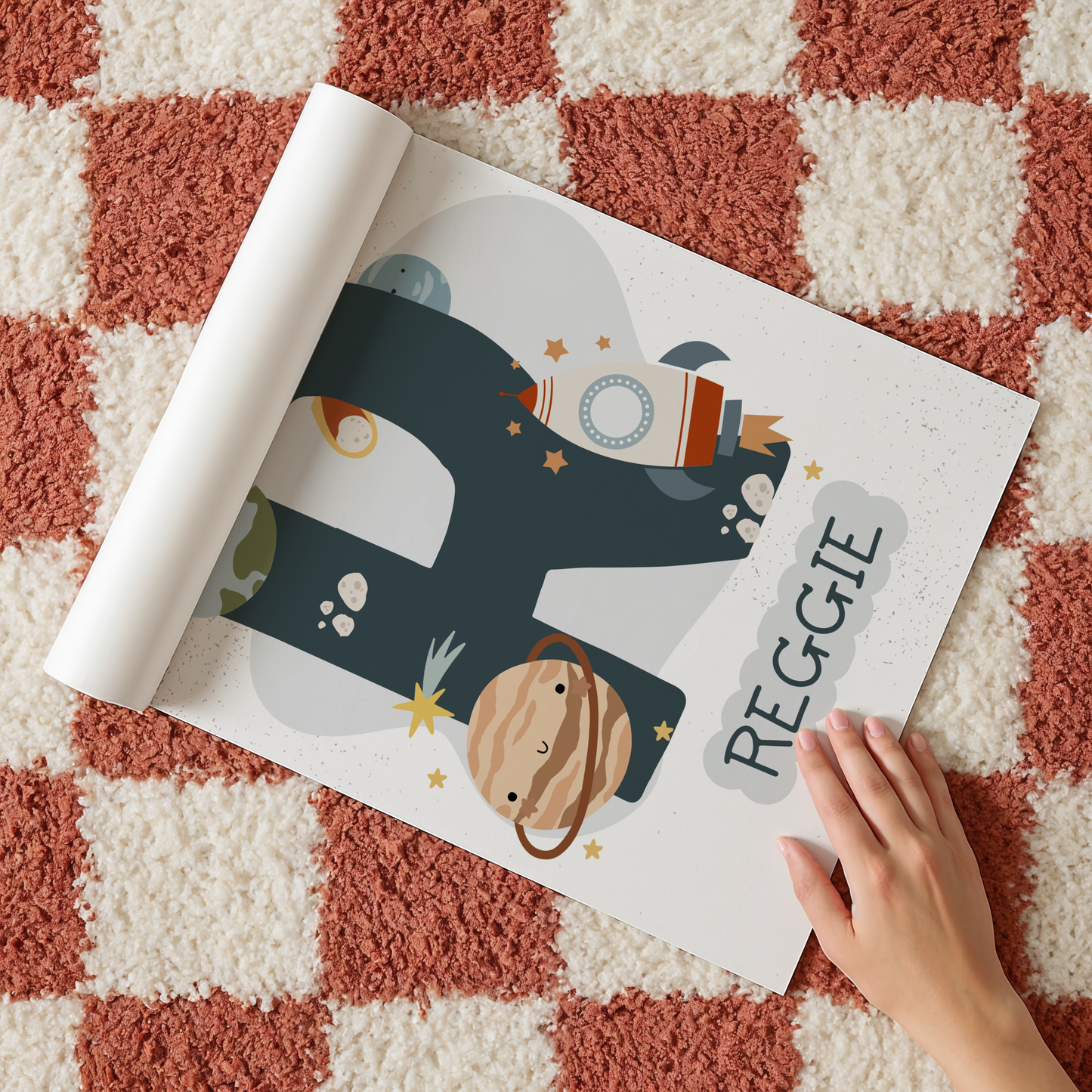 Personalised Space Initial Print – Classic