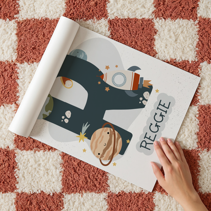 Personalised Space Initial Print – Classic