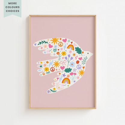Peace Dove Nursery Print