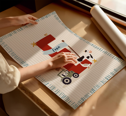 Personalised Farm Initial Print