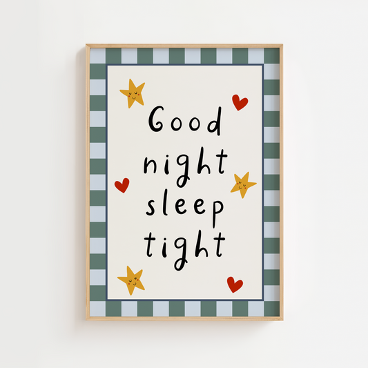 Good Night Sleep Tight Nursery Print