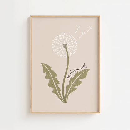 Make a Wish Dandelion Print