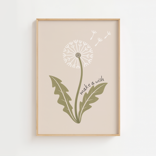 Make a Wish Dandelion Print