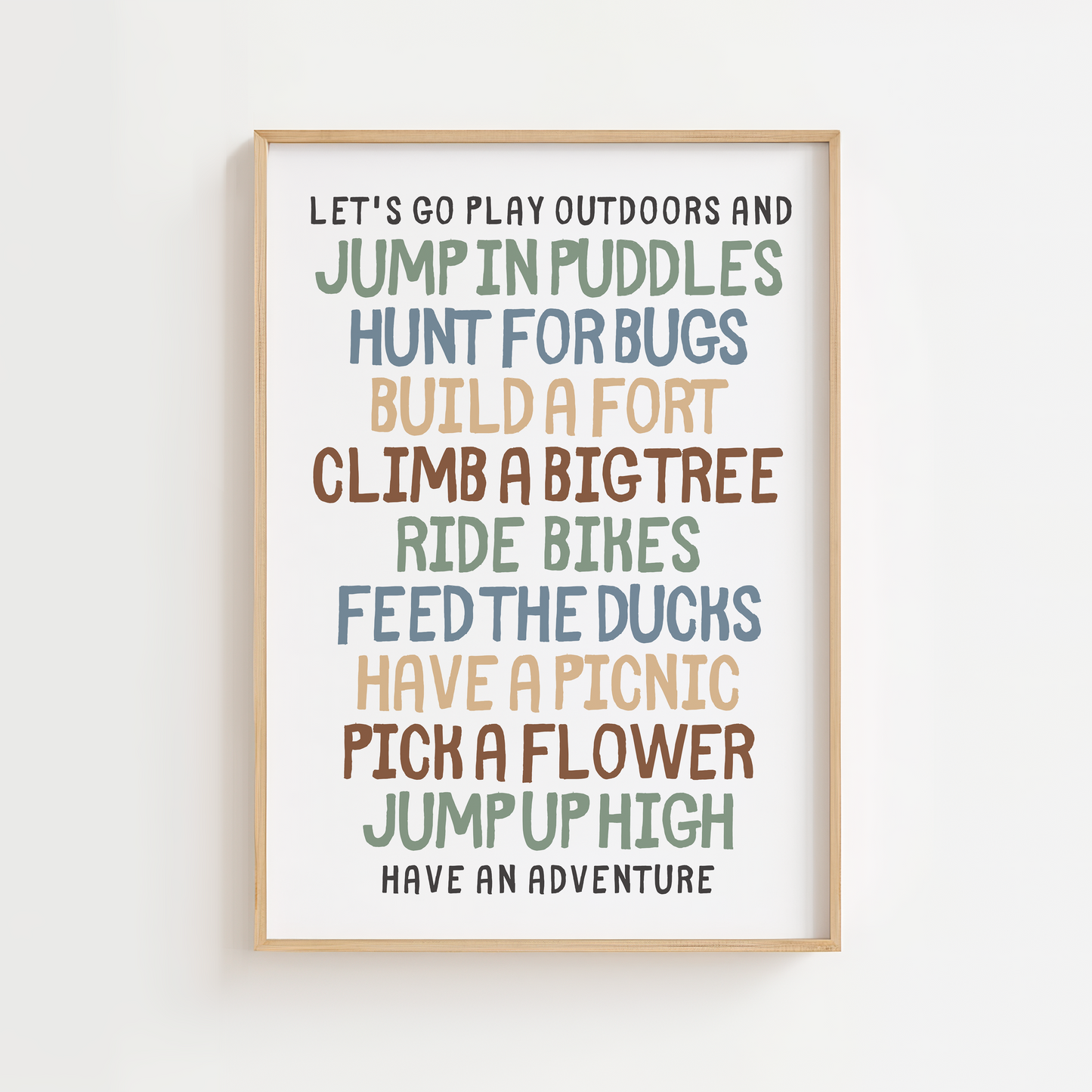 Outdoor Adventure Quote Print