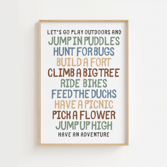 Outdoor Adventure Quote Print