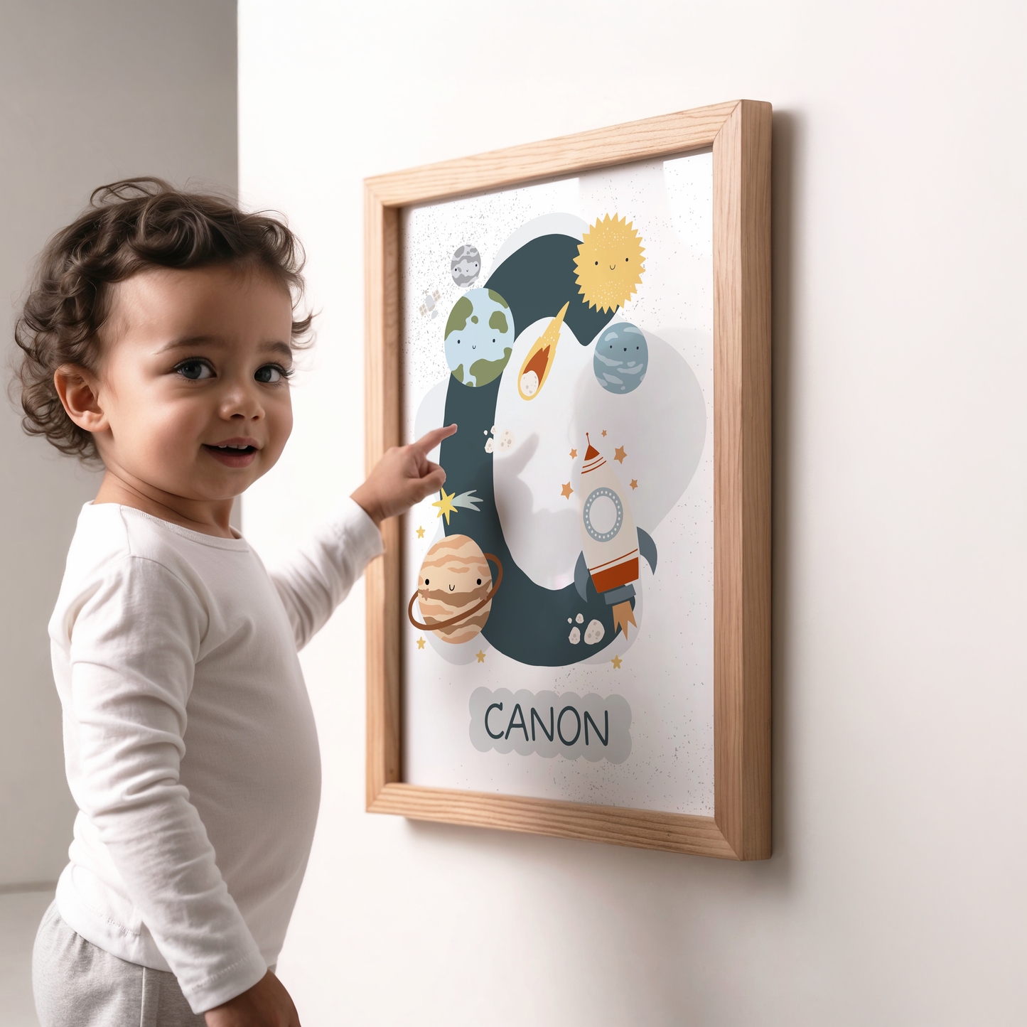 Personalised Space Initial Print – Classic