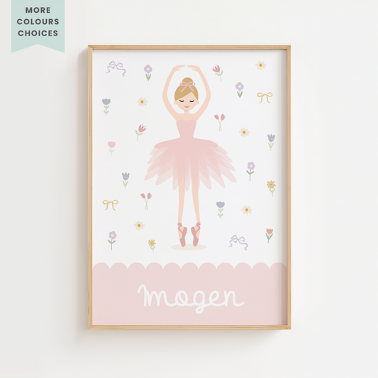 Personalised Character Ballet Print