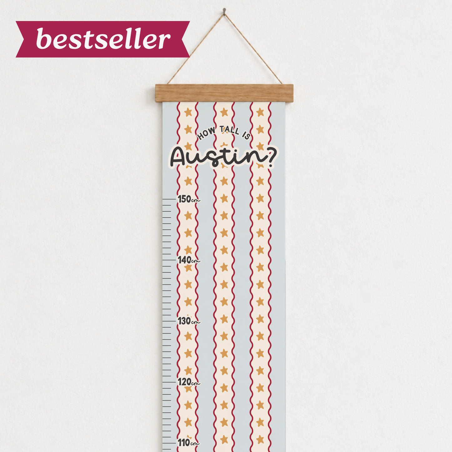 Stripes & Star Pattern Height Chart
