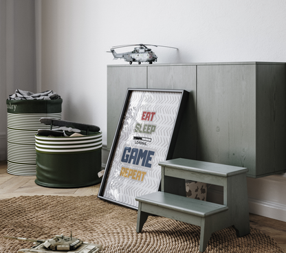 Eat Sleep Game Repeat Print