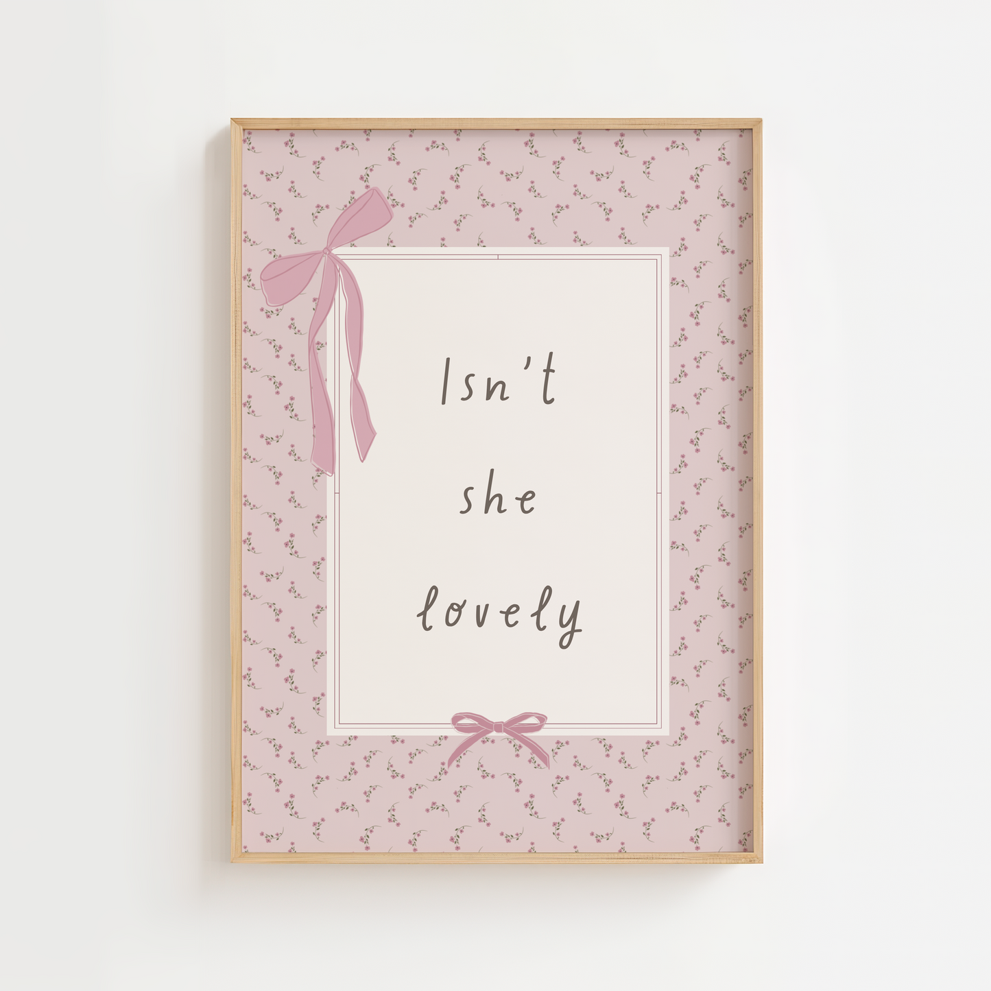 Isn’t She Lovely Vintage Quote Print