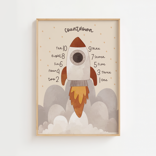 3. Countdown Rocket Print (Light)