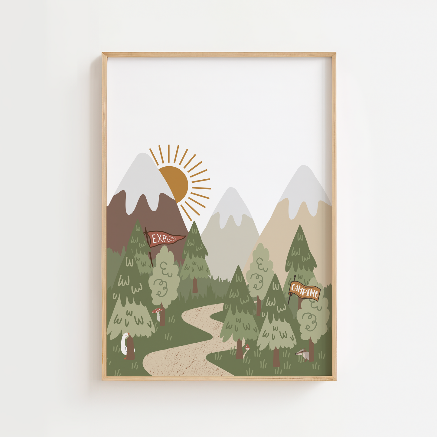 Woodland Forest Landscape Print