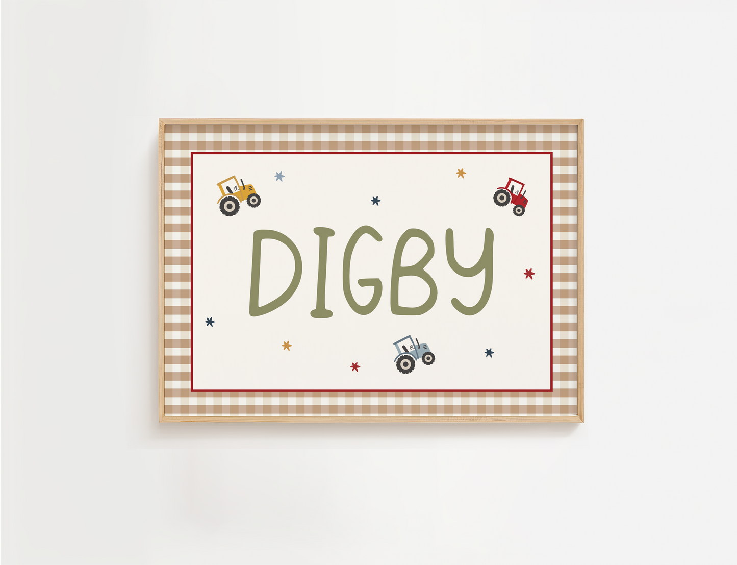 Personalised Tractor Name Print