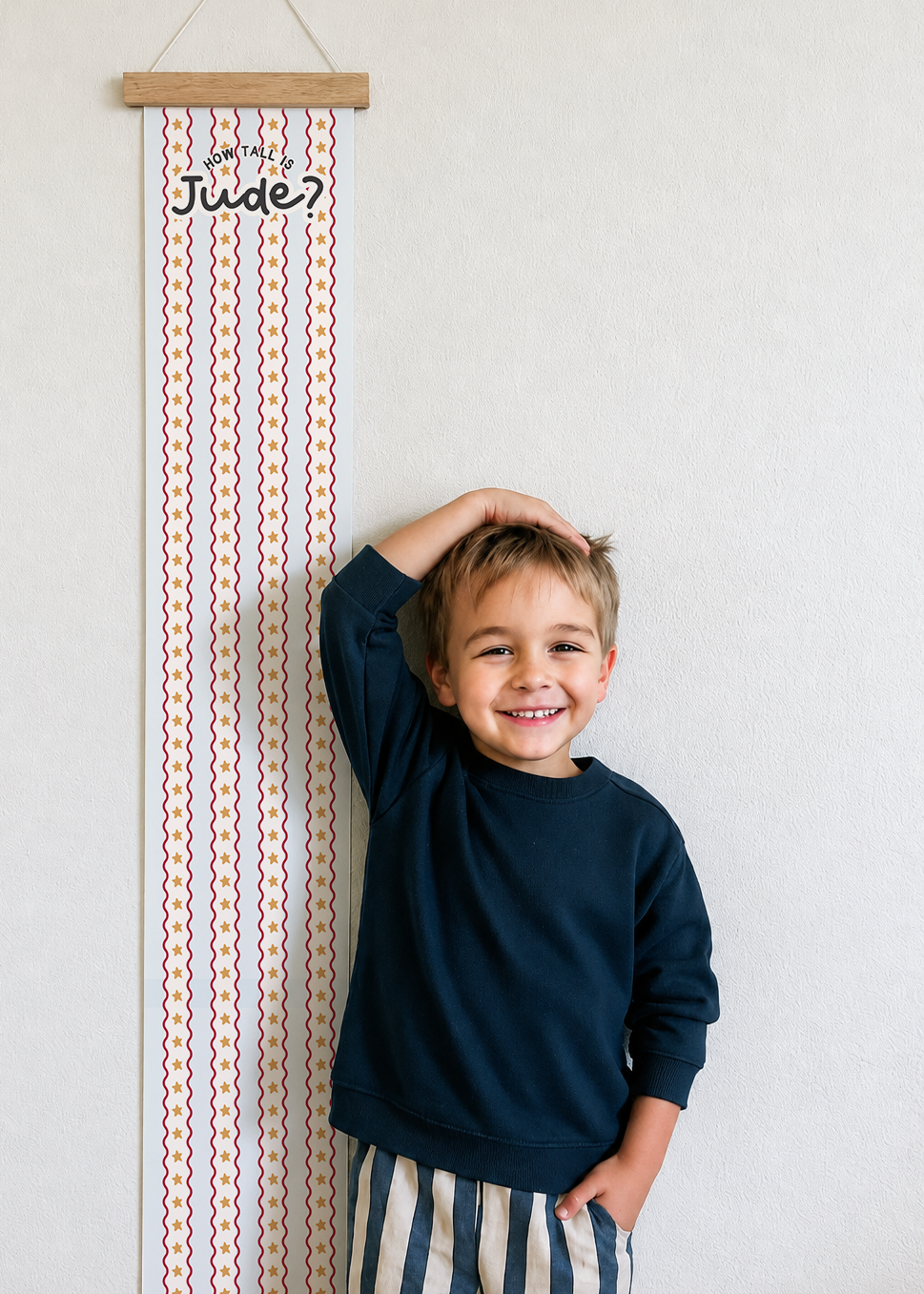 Stripes & Star Pattern Height Chart