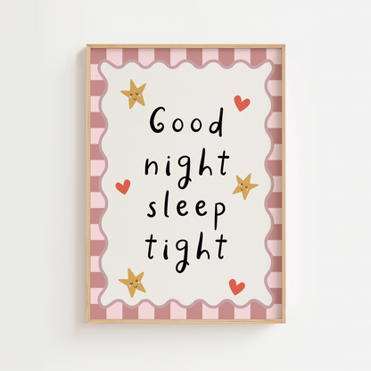 Good Night Sleep Tight Nursery Prints