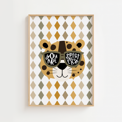 Neutral "You Are Spectacular" Cool Leopard Print