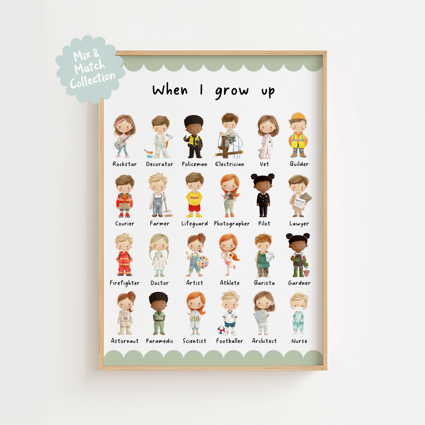 When I Grow Up Career Print