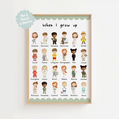 When I Grow Up Career Print