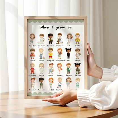When I Grow Up Career Print