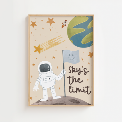 Sky’s The Limit Astronaut Wall Art - Light