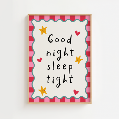 Good Night Sleep Tight Nursery Prints