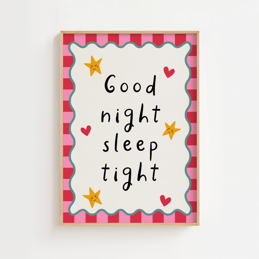 Good Night Sleep Tight Nursery Prints
