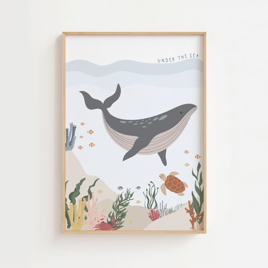 Under the Sea Whale Print