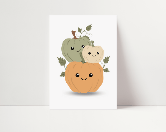 Pumpkin Stack Halloween Print