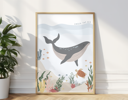 Under the Sea Whale Print