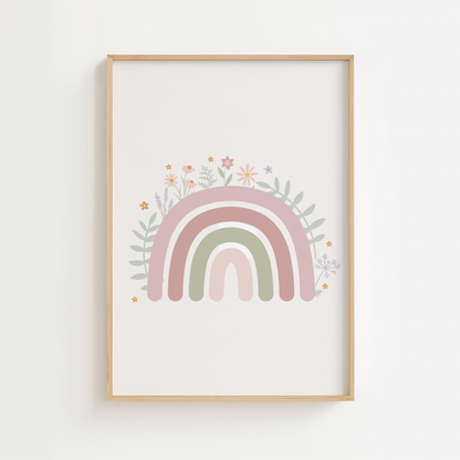 Floral Rainbow Print