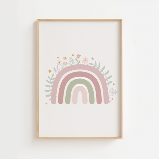 Floral Rainbow Print