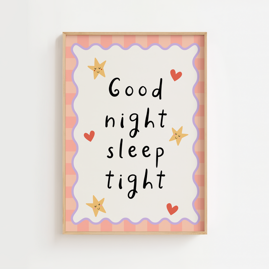 Good Night Sleep Tight Nursery Prints