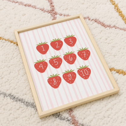 Coutning Strawberry Print