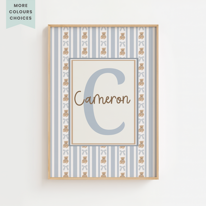 Personalised Vintage Teddy Print