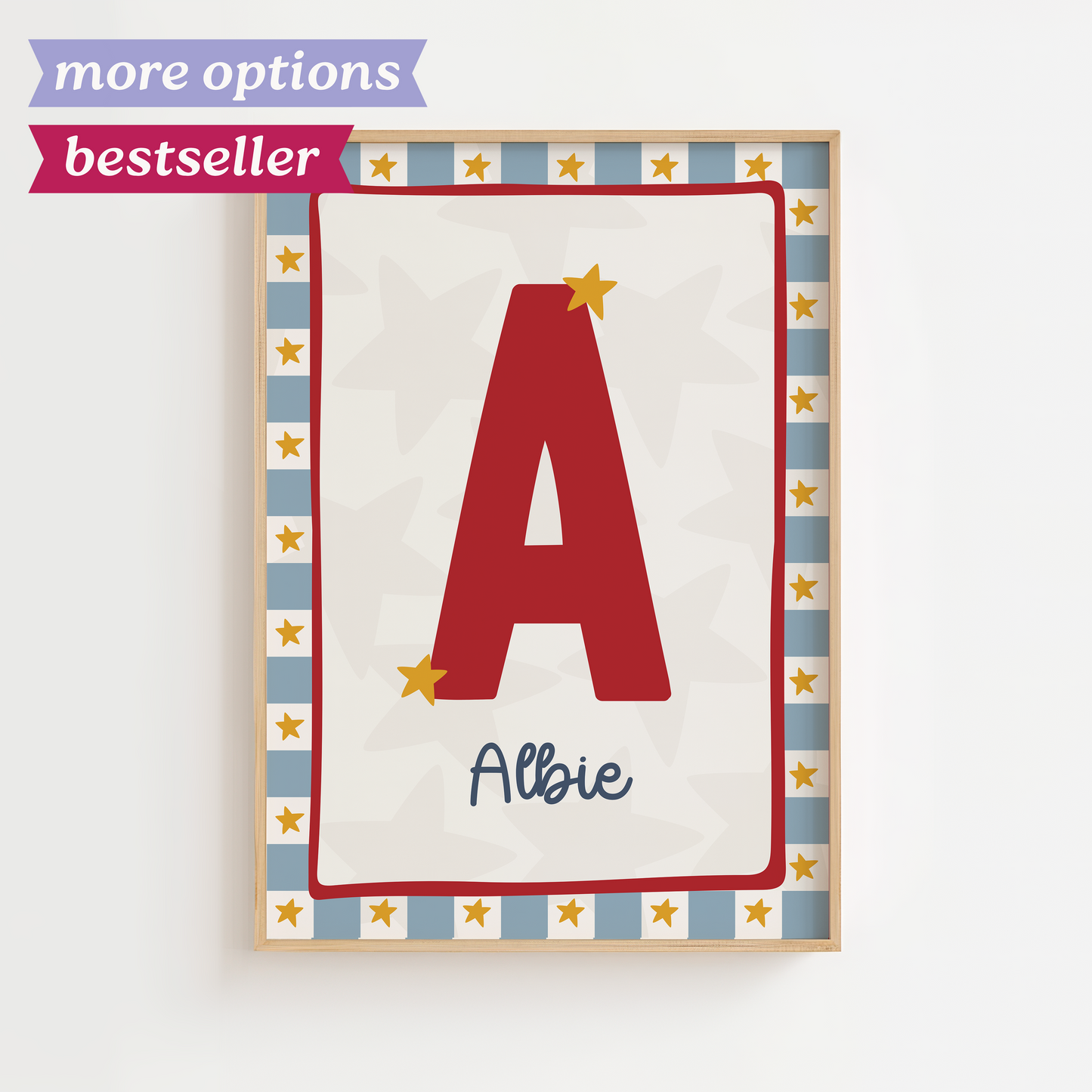 Personalised Initial Star Print