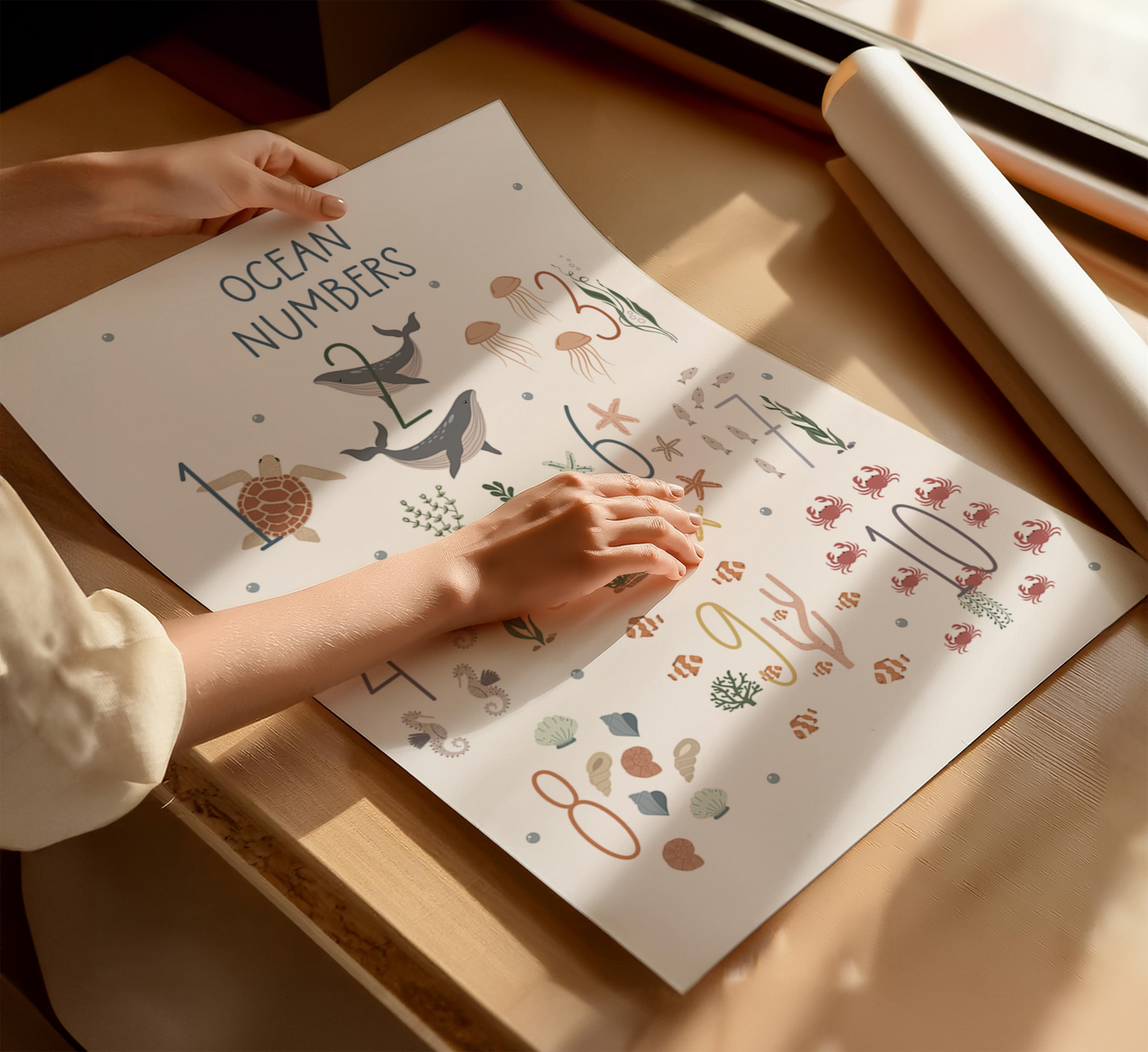 Ocean Numbers Educational Print