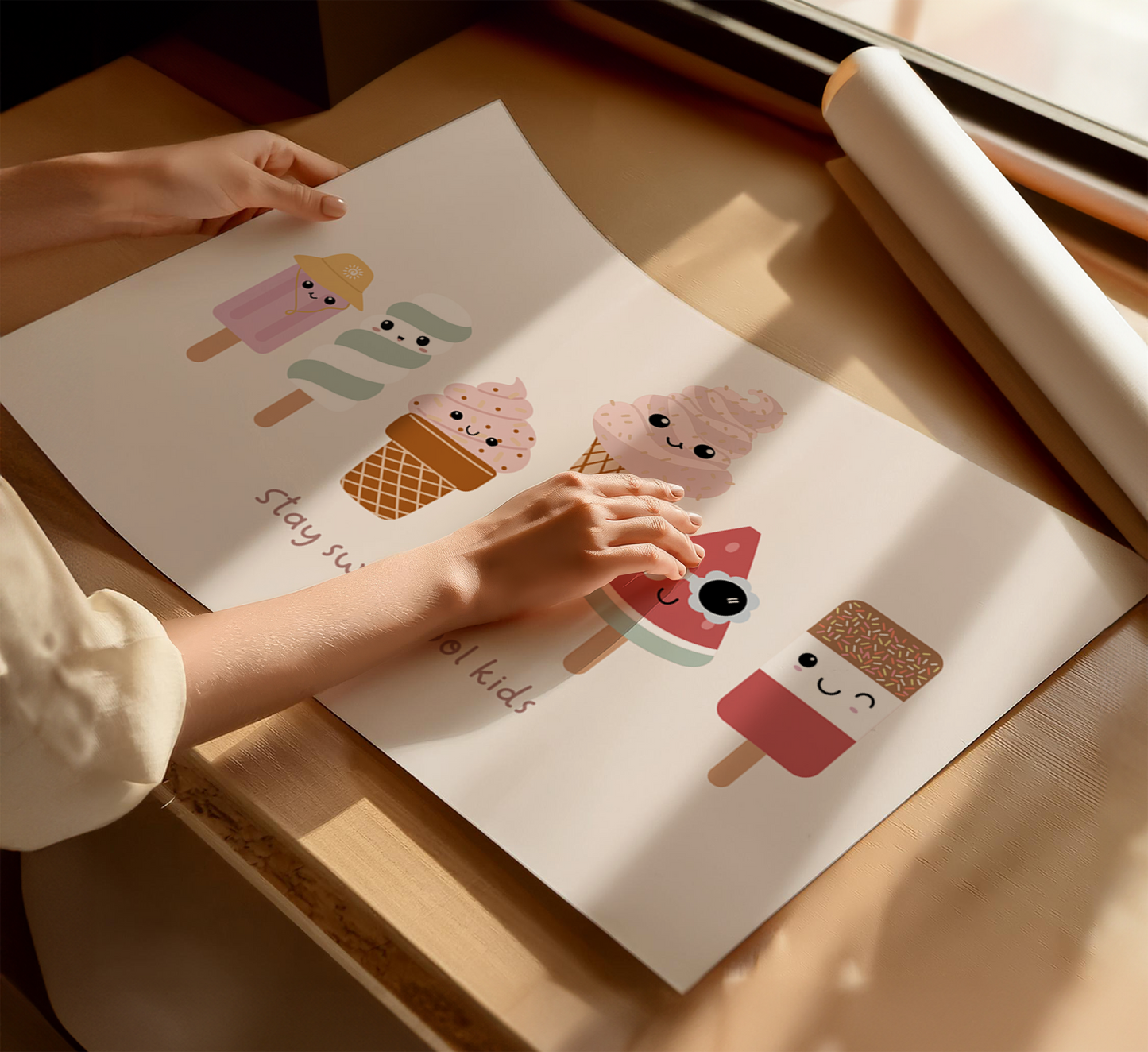 Stay Sweet Cool Kid Ice Cream Print