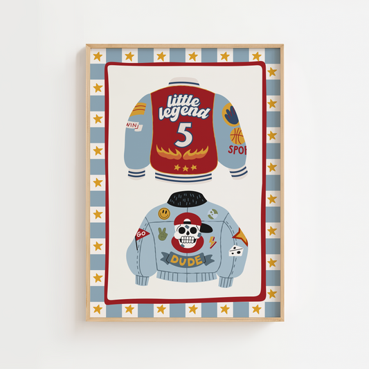 Little Legend Jacket Print - Blue