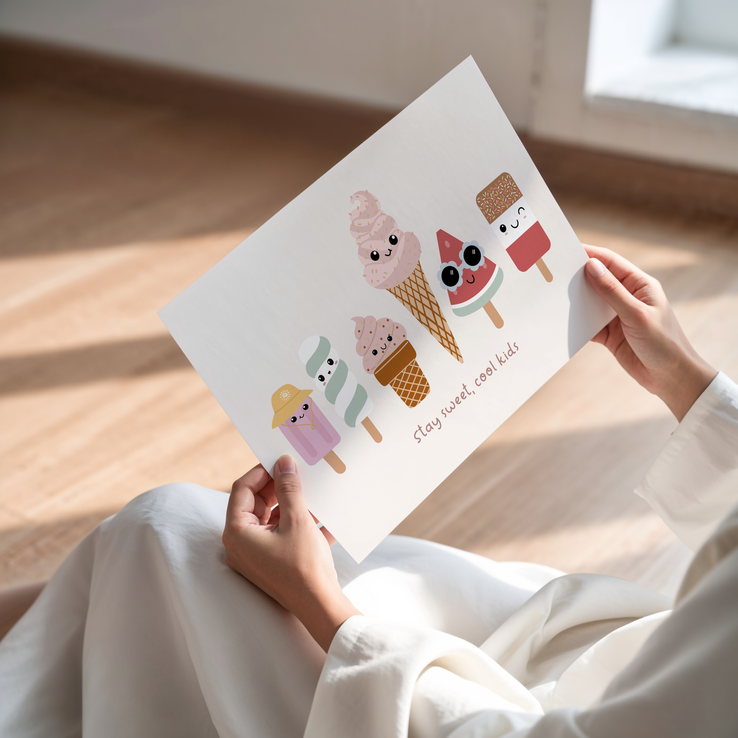 Stay Sweet Cool Kid Ice Cream Print