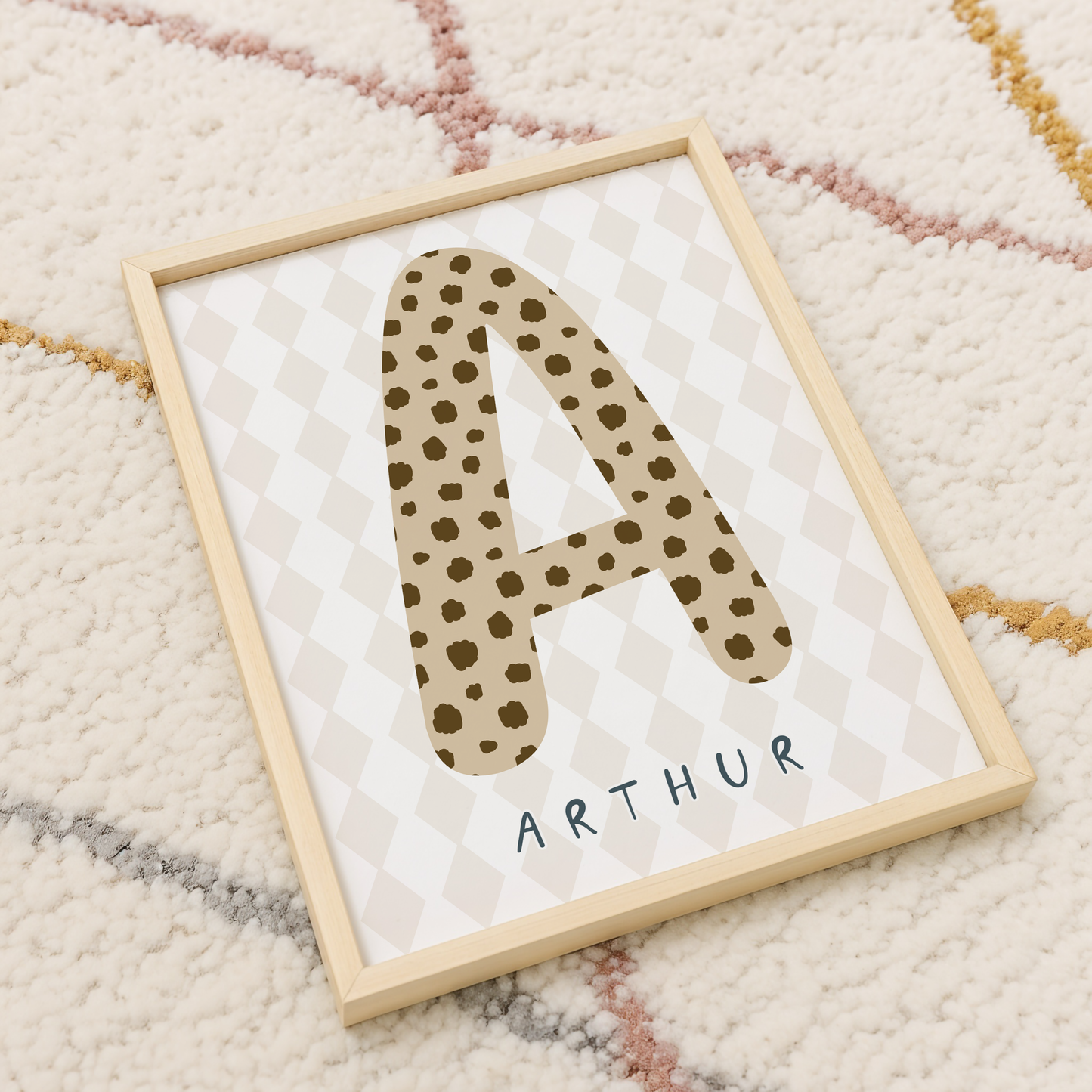 Personalised Cheetah Initial Print