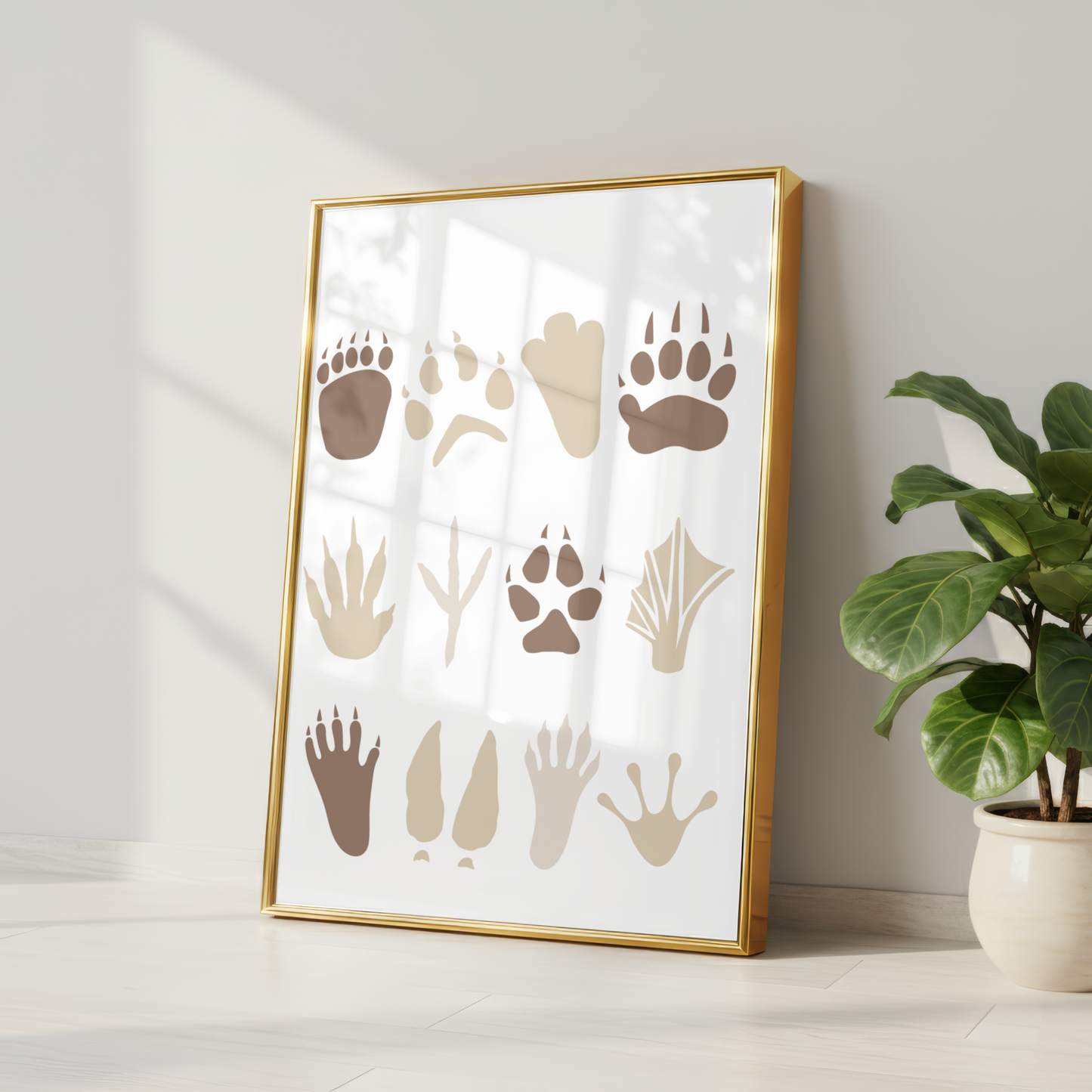 Woodland Animal Tracks Print