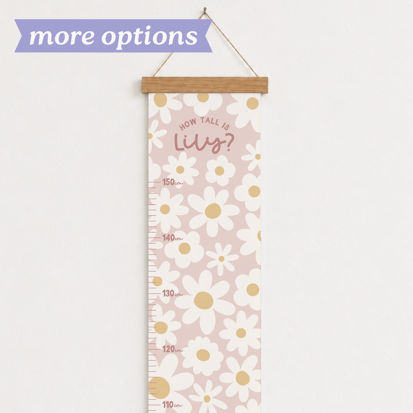 Personalised Daisy Height Chart Print