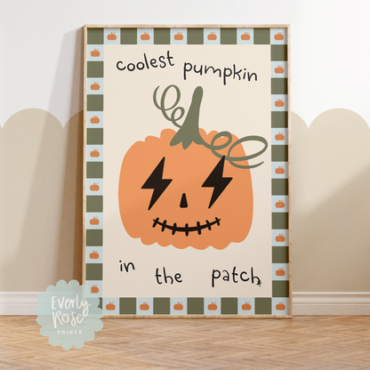 "Coolest Pumpkin In The Patch" Halloween Print